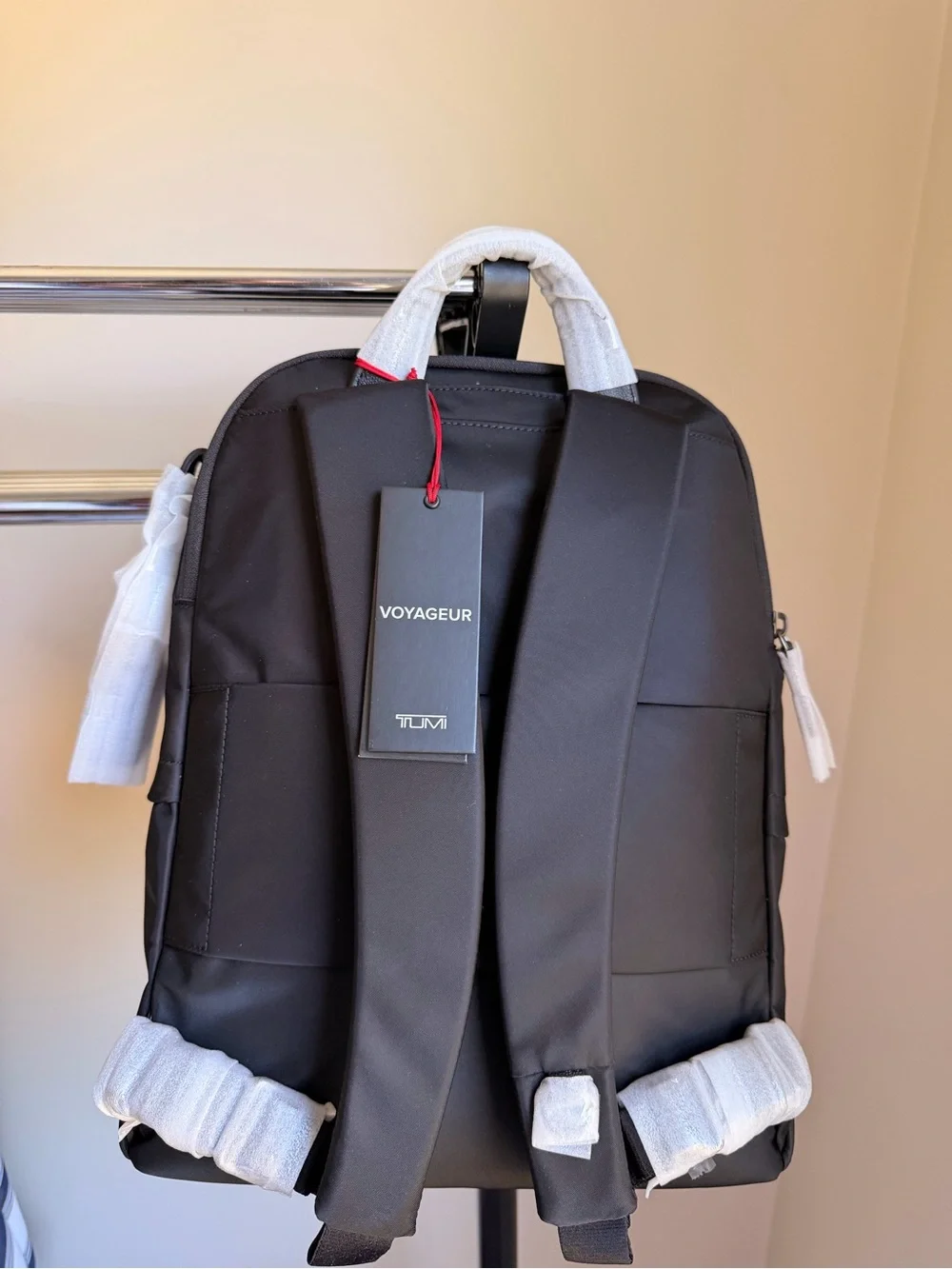 TUMI Black Nylon Voyageur Halsey Backpack